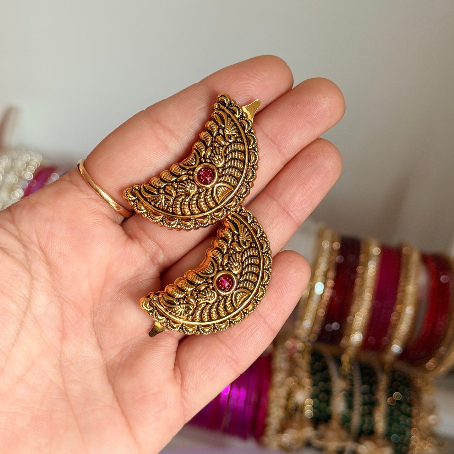 Jas Gold Plated Hair Pins