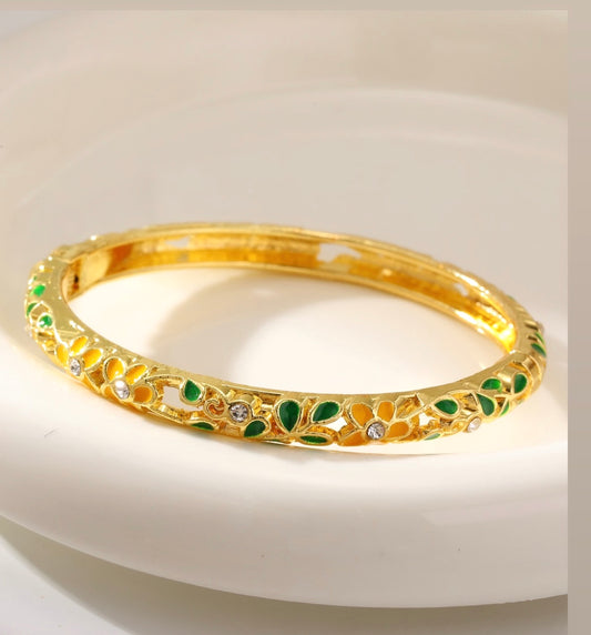 Mariam Openable Enamel Bangle Bracelet