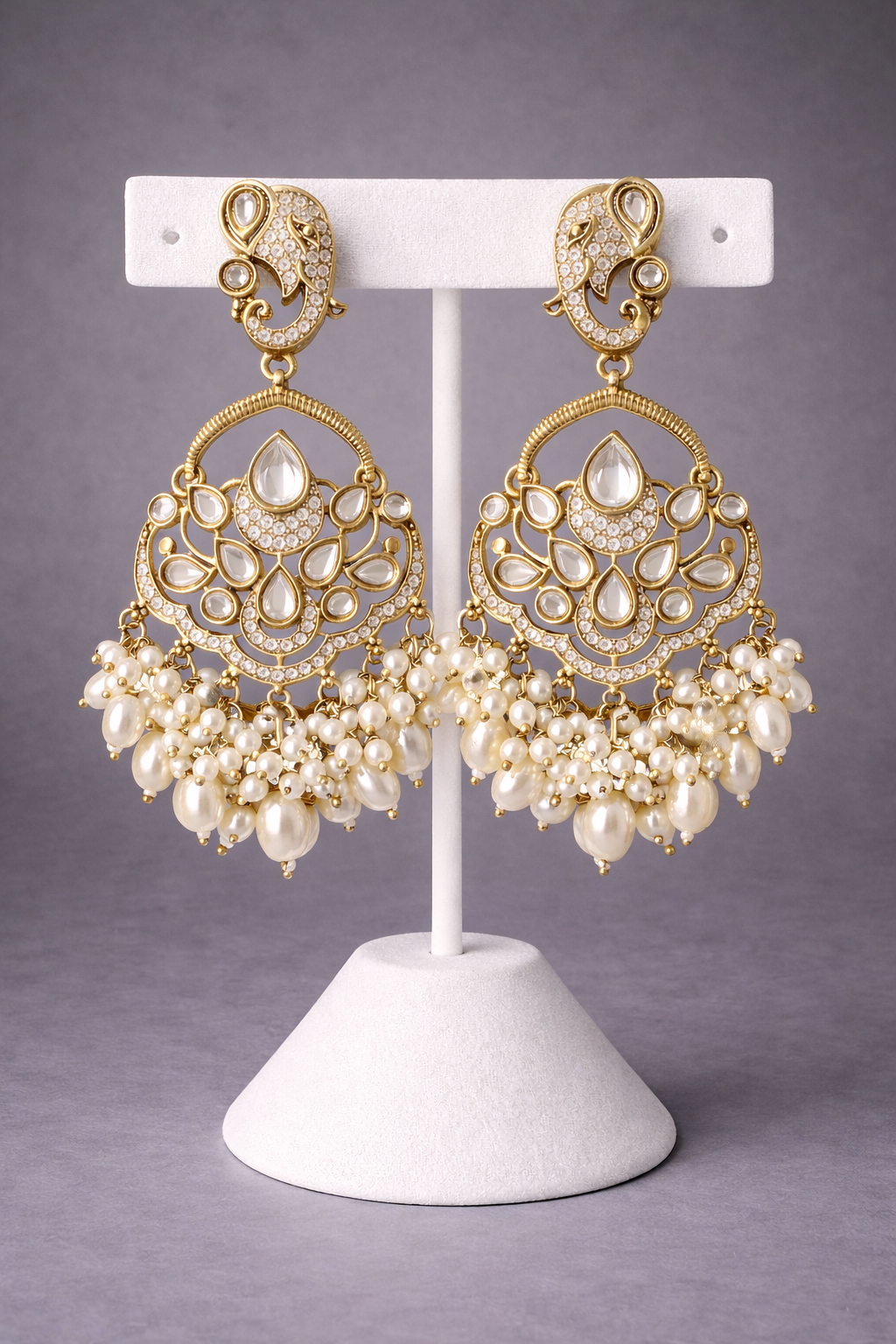 Esha Kundan & Polki Style Earrings