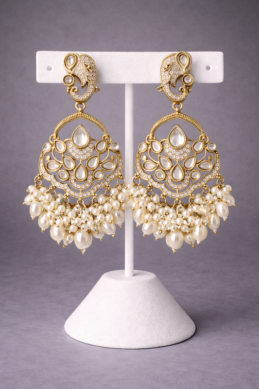 Esha Kundan & Polki Style Earrings