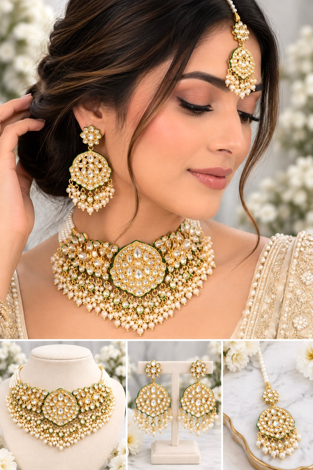 Thakkar Kundan Premium Quality Necklace Set