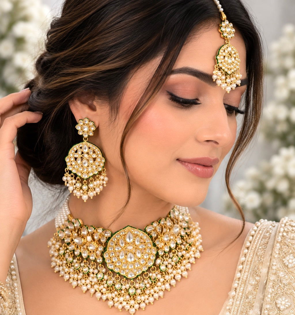 Thakkar Kundan Premium Quality Necklace Set