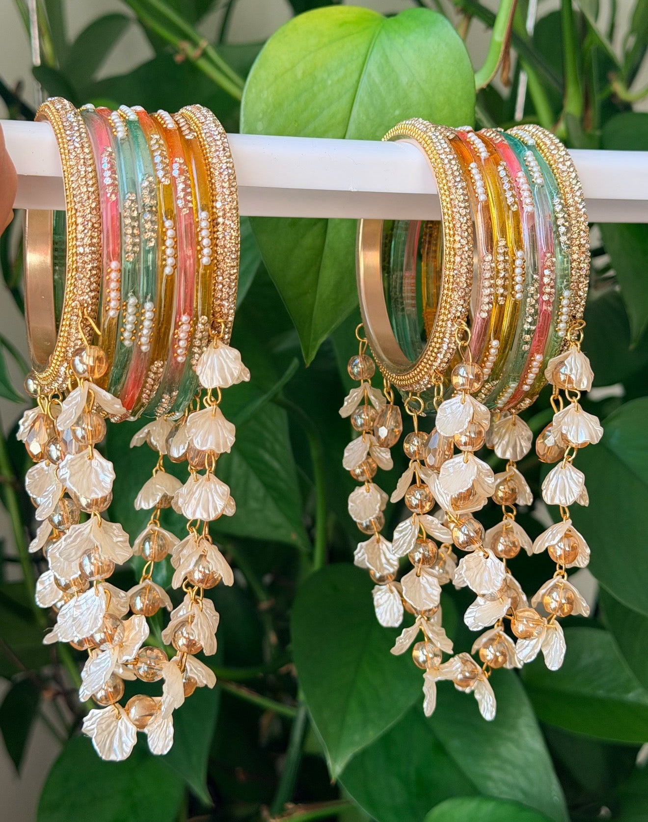 Sumaira Hanging Style Glass Bangle Set