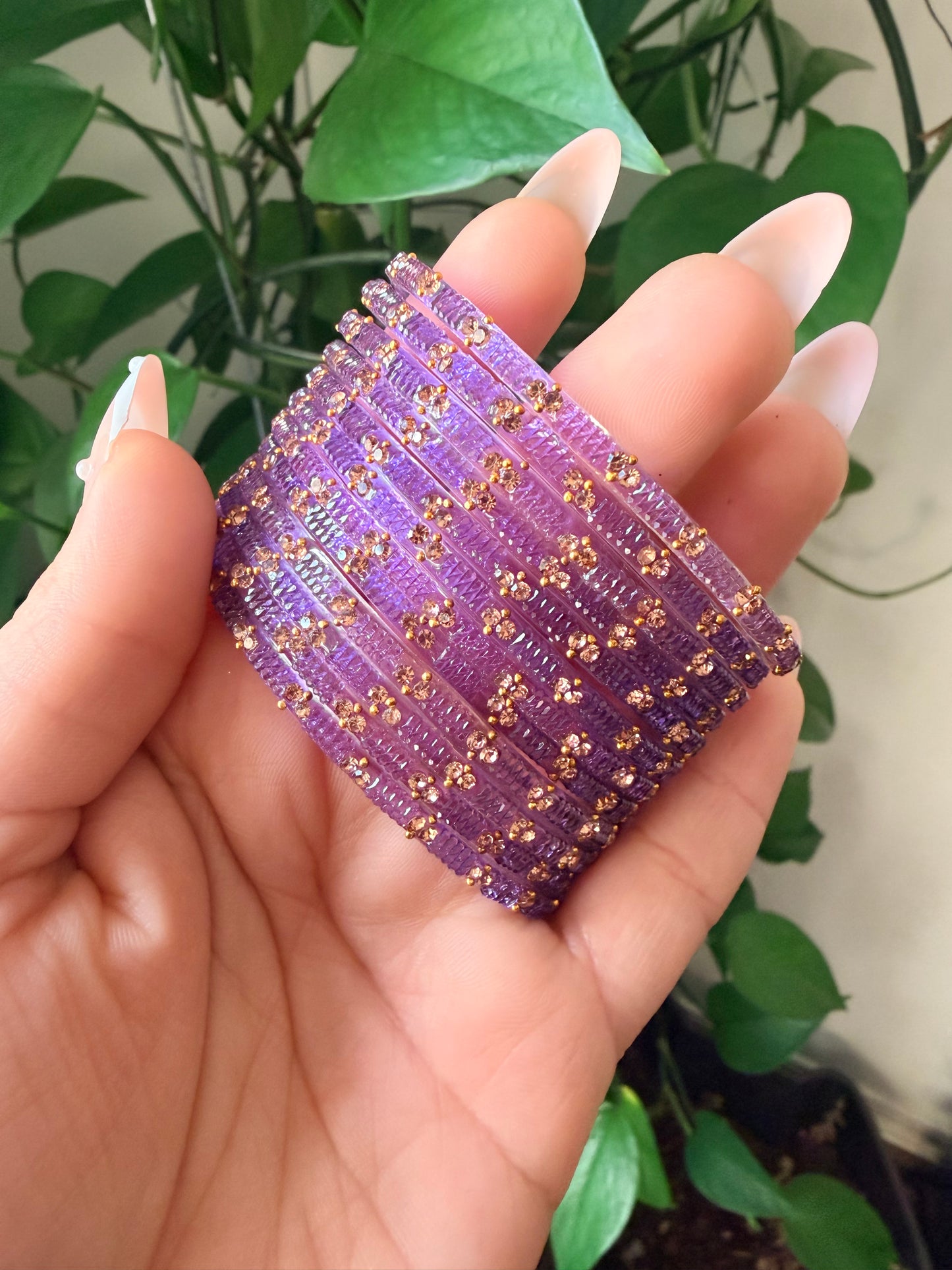 Sophia Glass Bangle Set