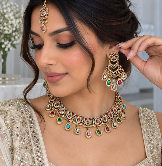 Arushi Sleek Jadau Necklace Set