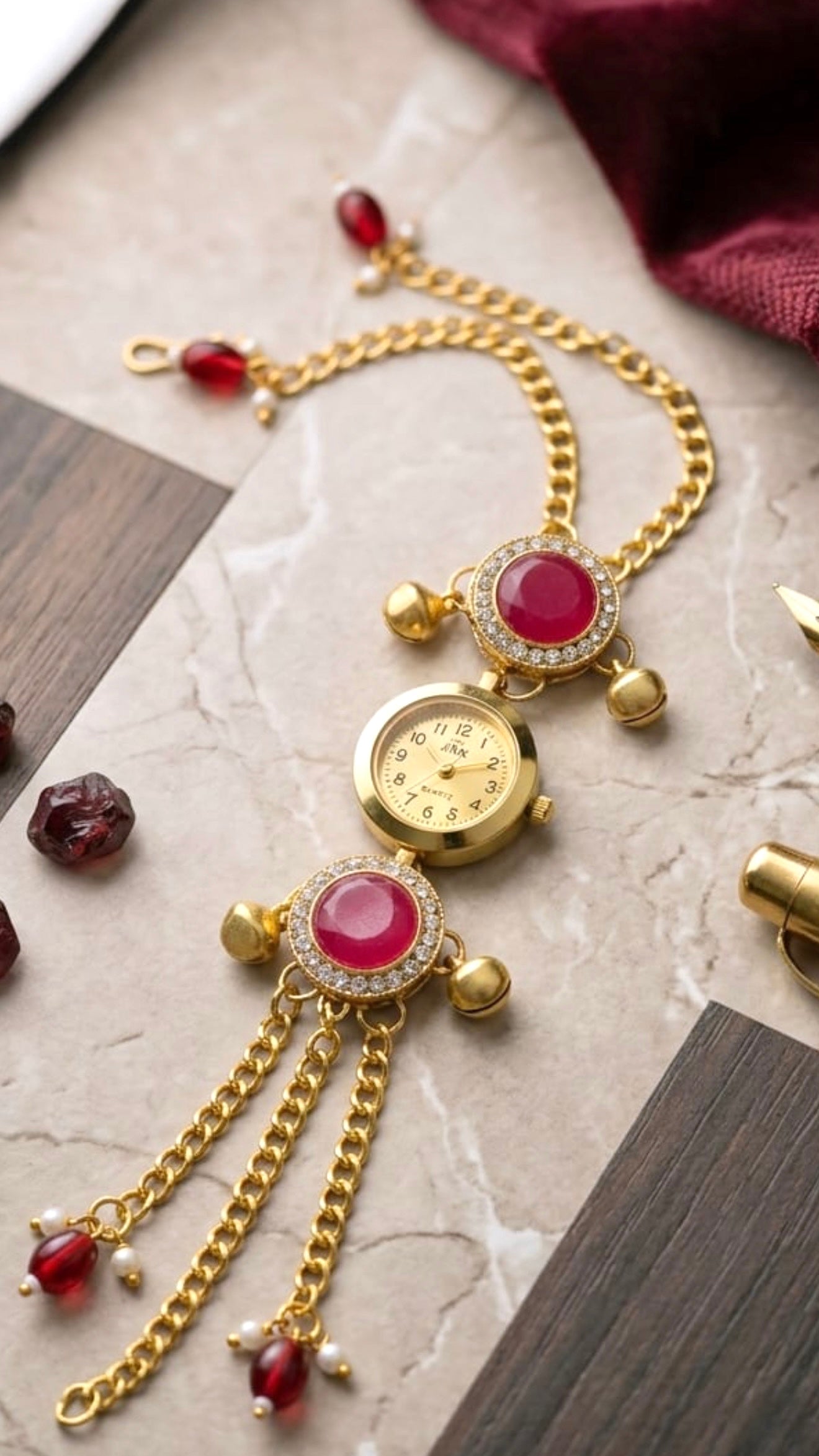 Sheena Kashmiri Style Watch-Adjustable