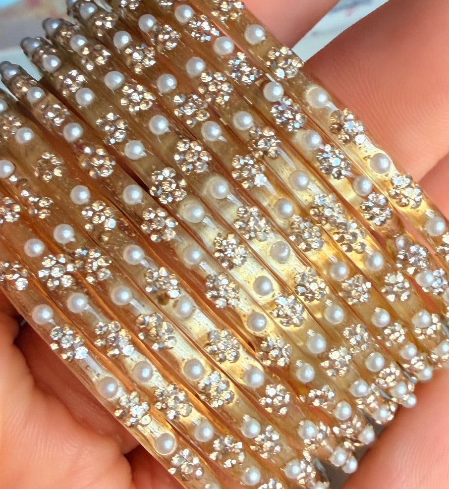 Yasmeen Pearl Bangle Set