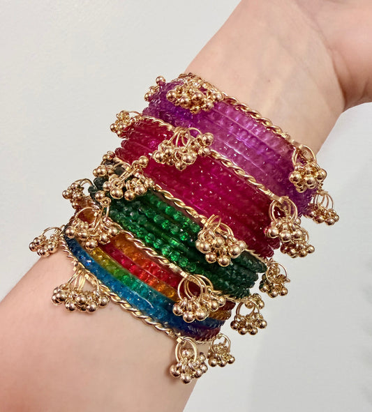 Zaira Bangle Set with Kashmiri Ghungroo Bangles