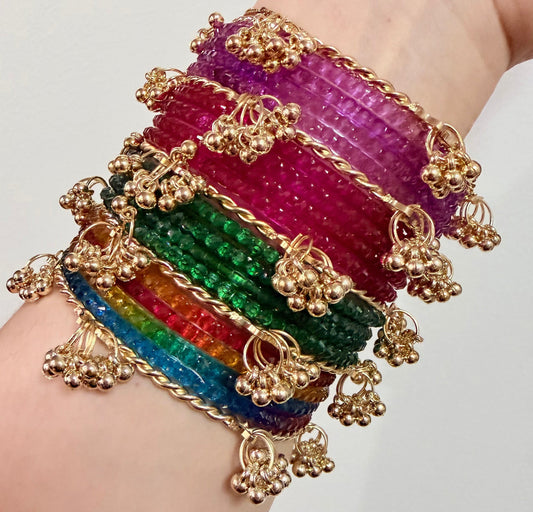 Zaira Bangle Set with Kashmiri Ghungroo Bangles