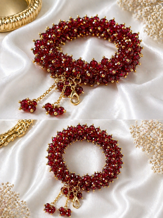 Sunheri Handmade Premium Quality Gajre Set of 2