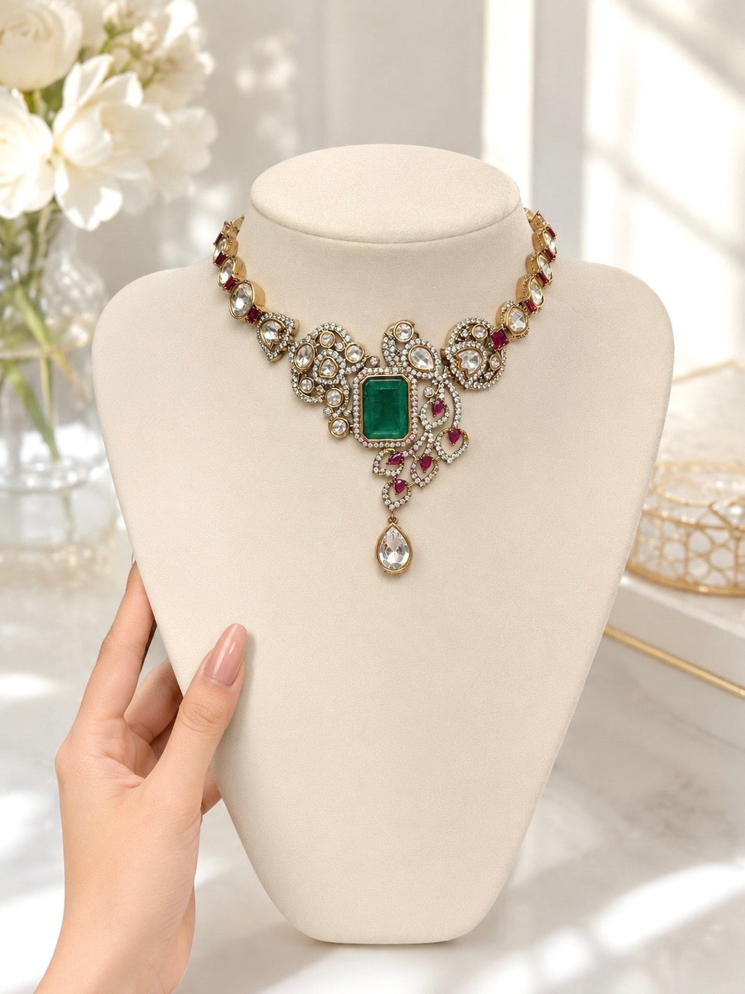 Inayat Sunheri Kundan Necklace Set