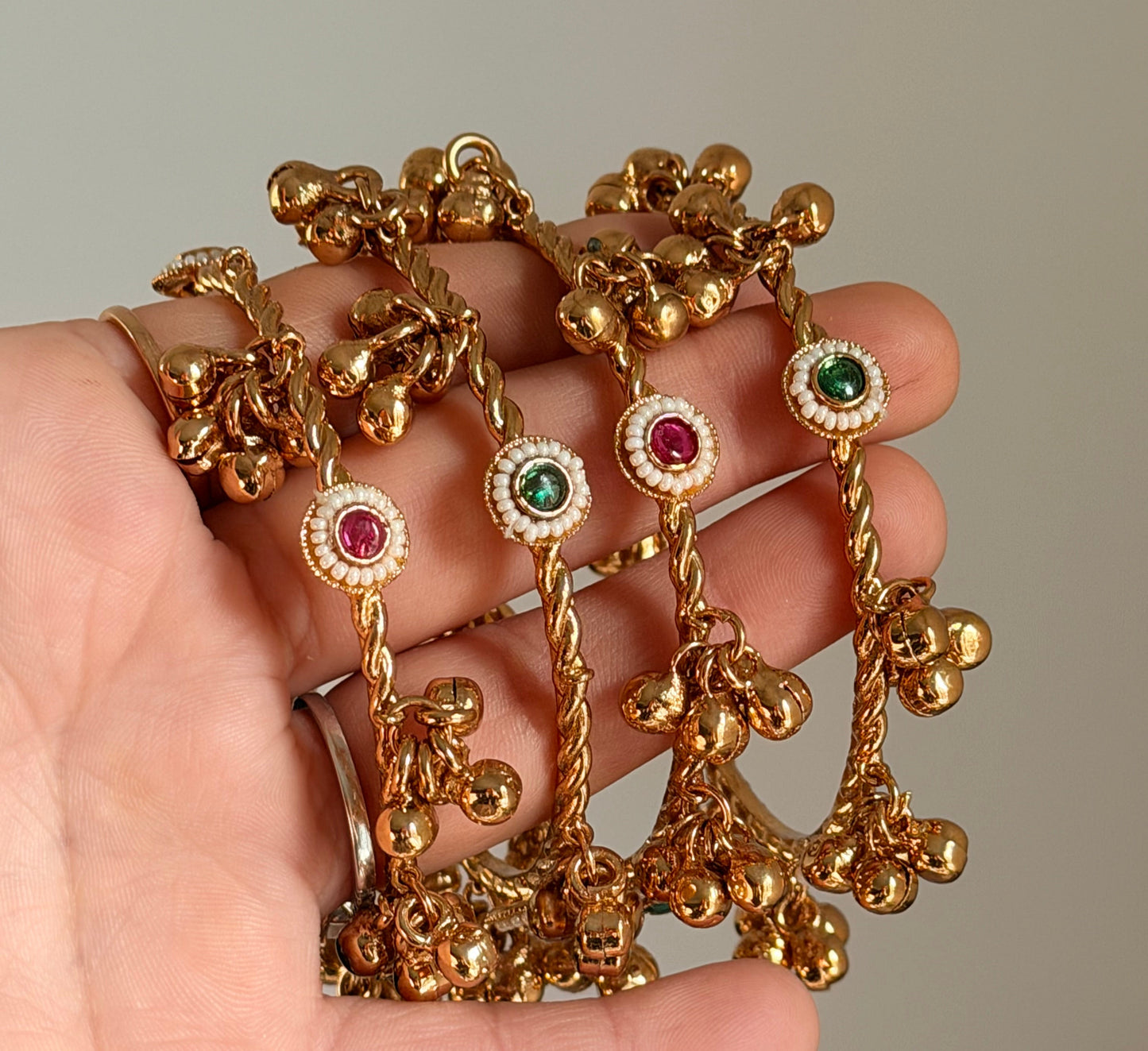 Seerat Premium Gold Plated Kashmiri Bangle Set-Set of 4 Bangles