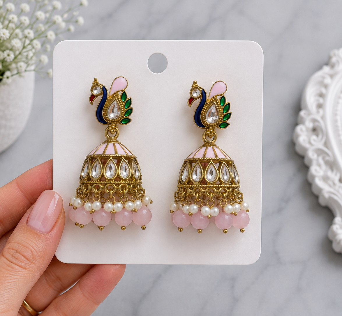 Saniya Meenakari Jhumkis
