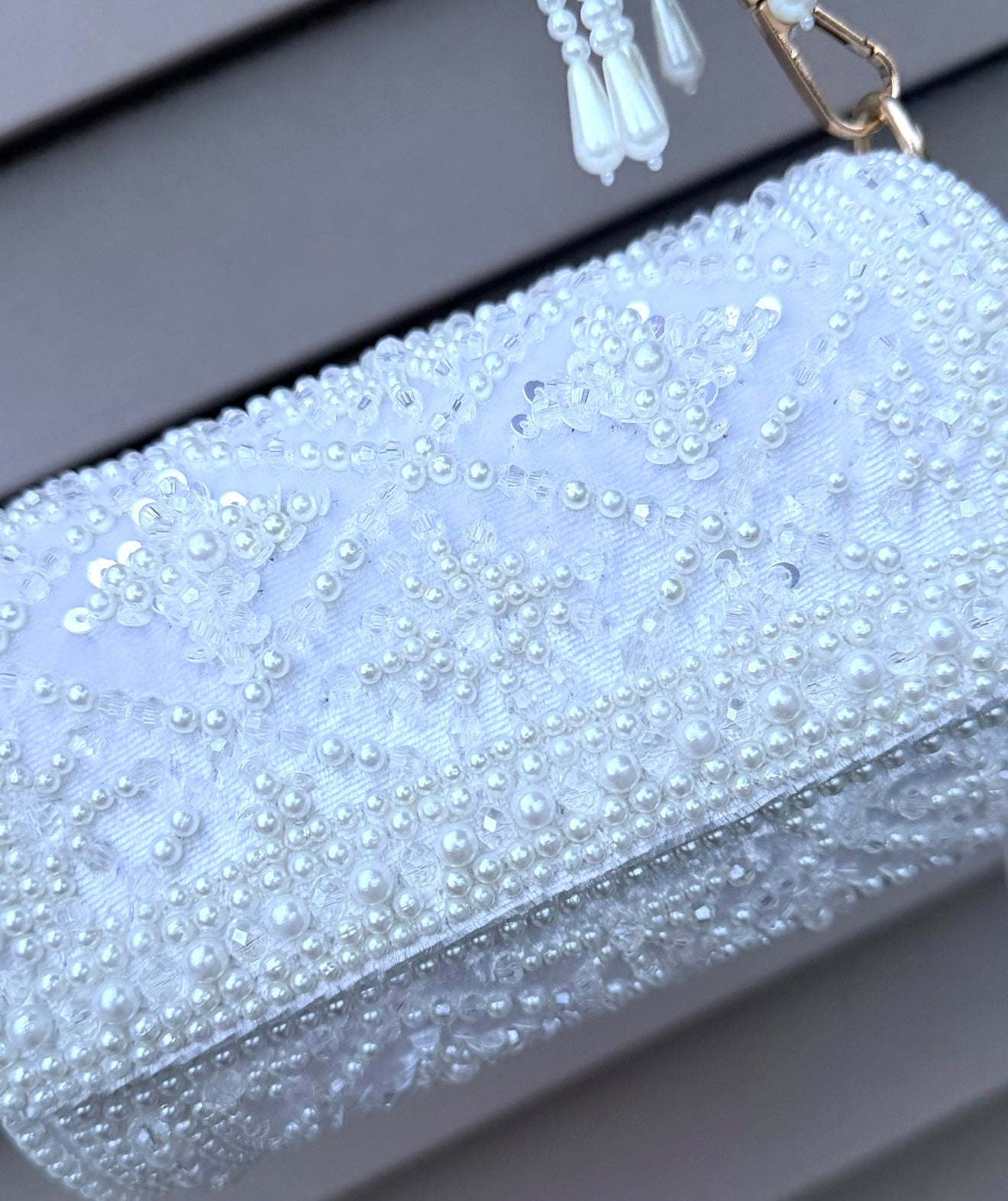 Nia Premiun Quality Pearl Work Handbag