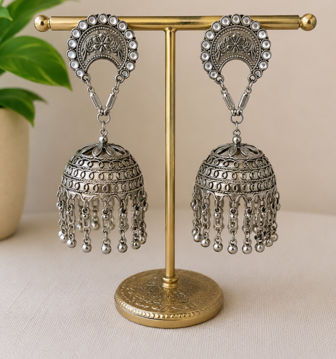Maira Oxidized Jhumkis