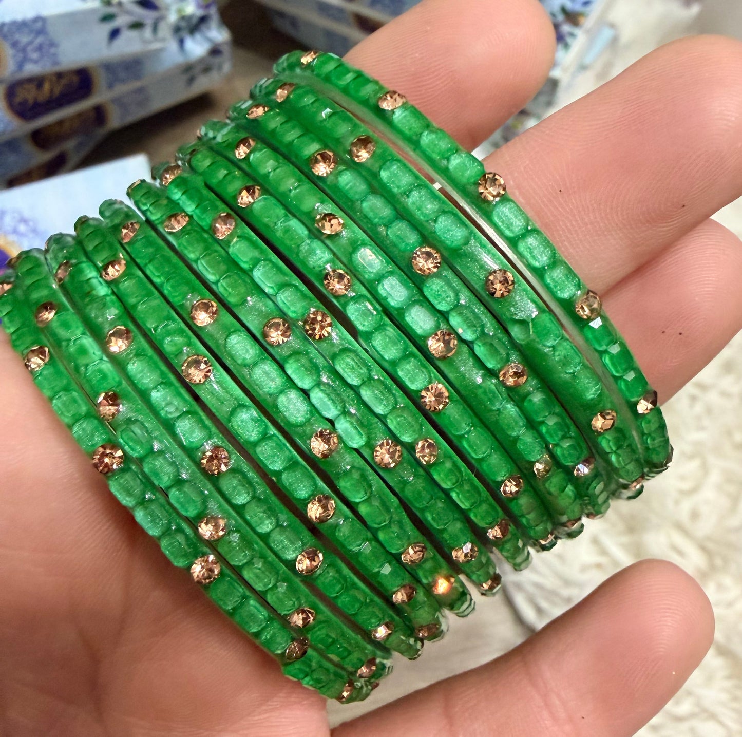 Sophia Glass Bangle Set