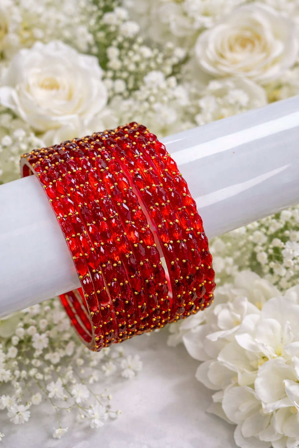 Siya Raindrop Glass Bangle Set