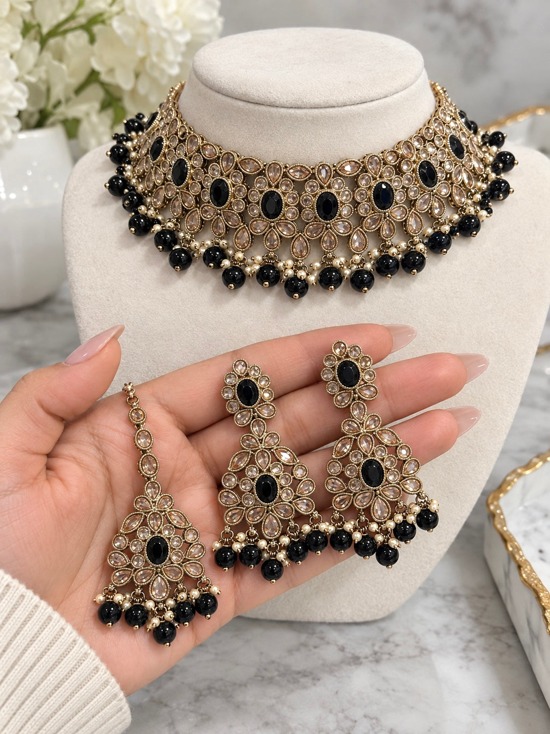 Sia Polki Style Necklace Set