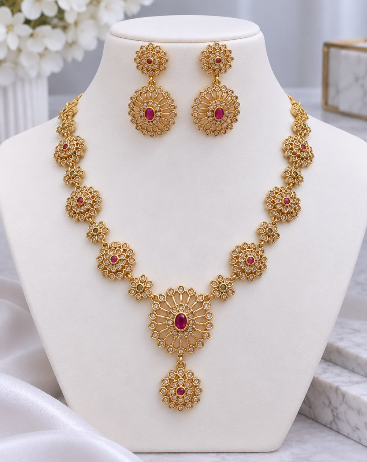 Aanya South Indian Inspired Necklace Set