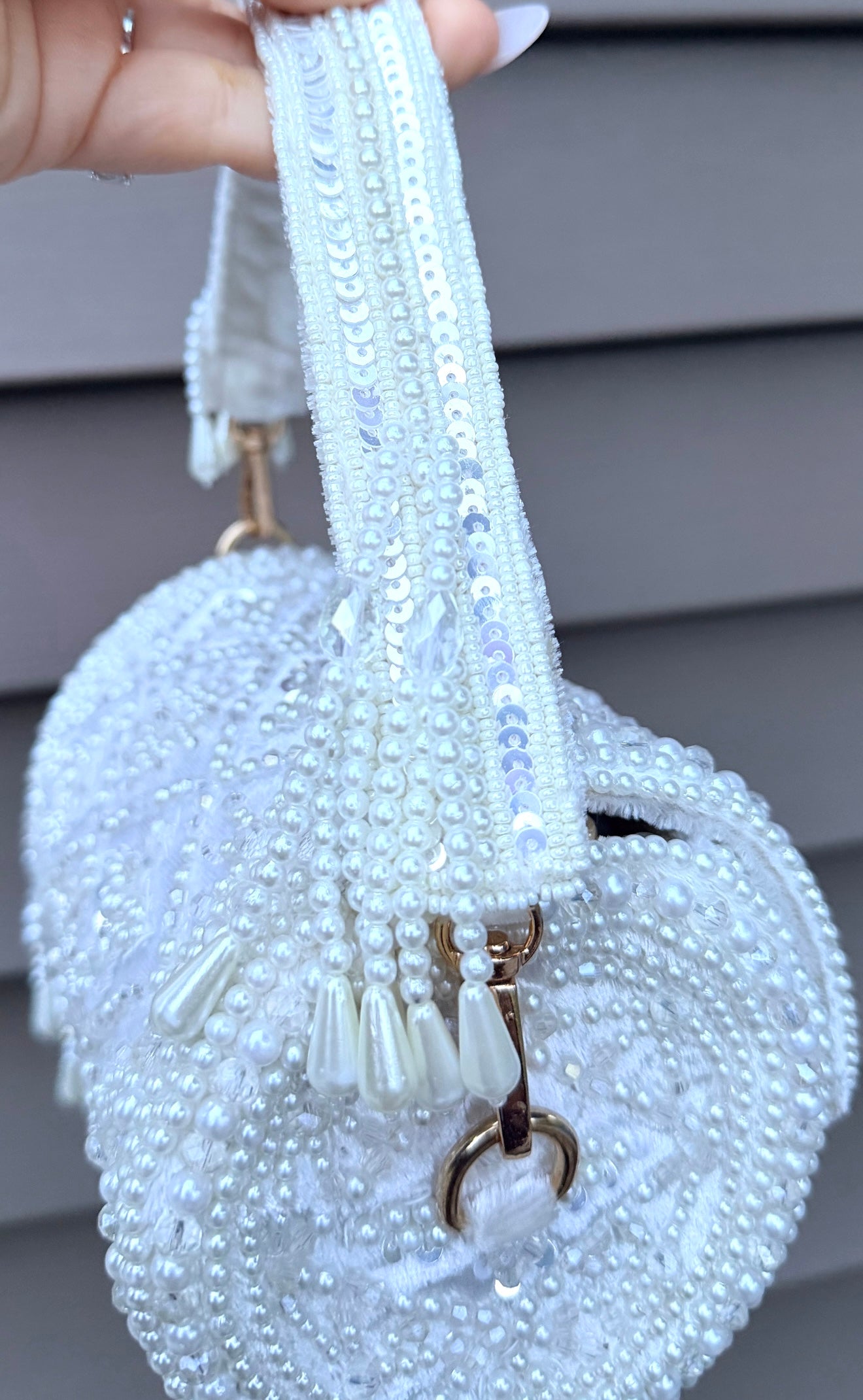 Nia Premiun Quality Pearl Work Handbag