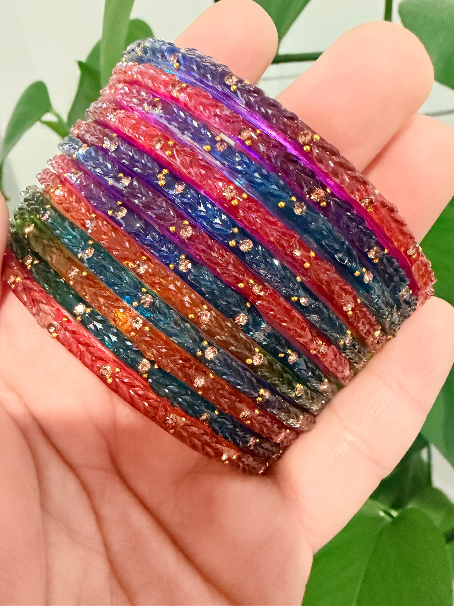 Sophia Glass Bangle Set