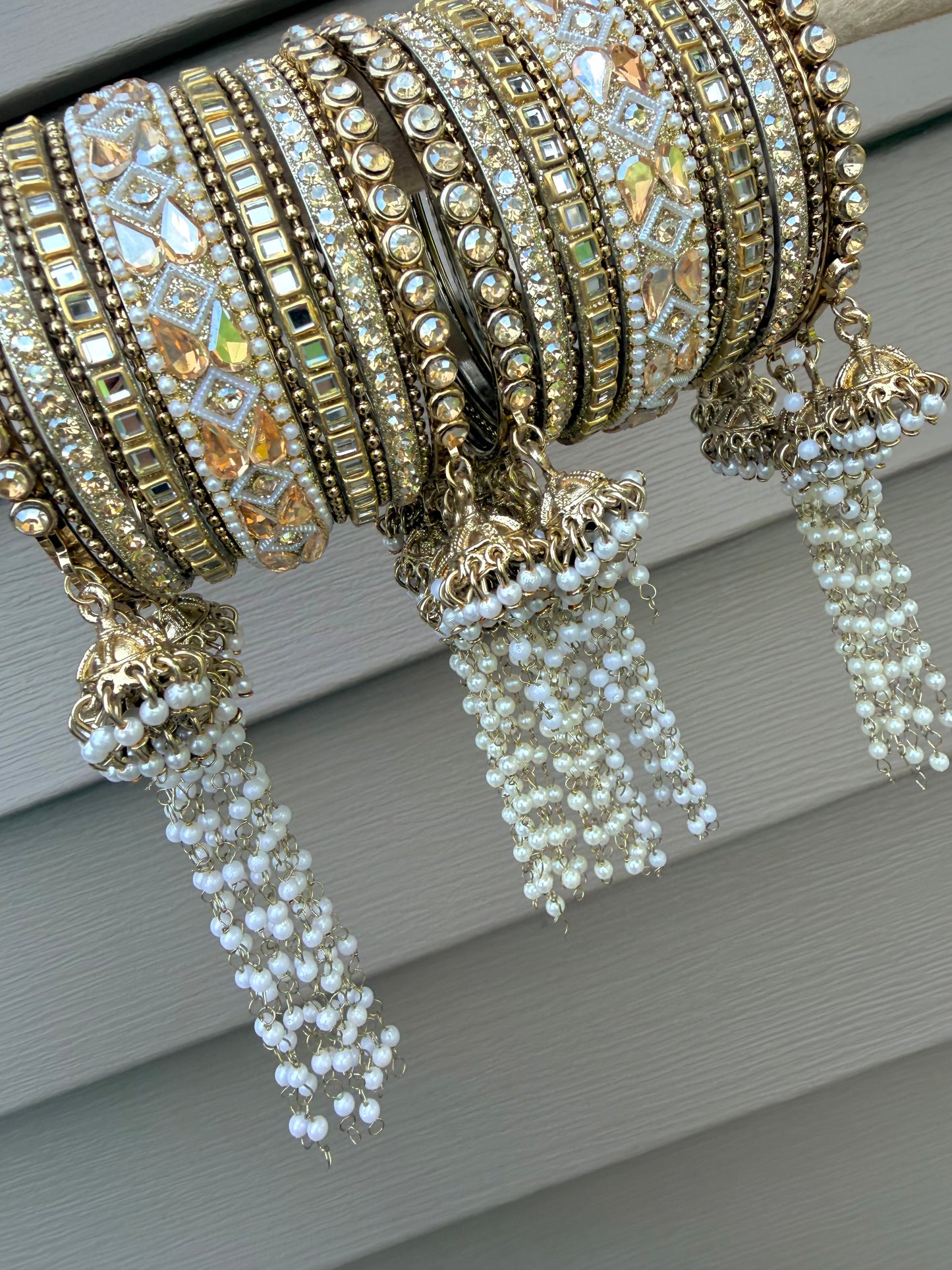 Sana Golden Heavy Bangle Set