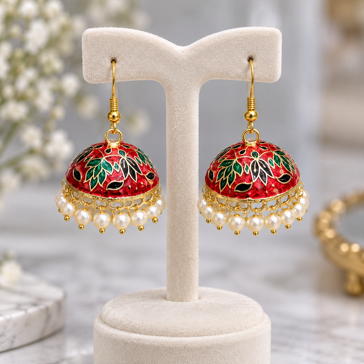 Meenakari Mini Jhumkis