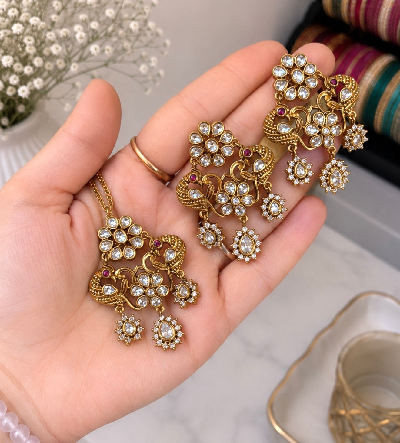 Simran Premium Gold Plated Choker Set