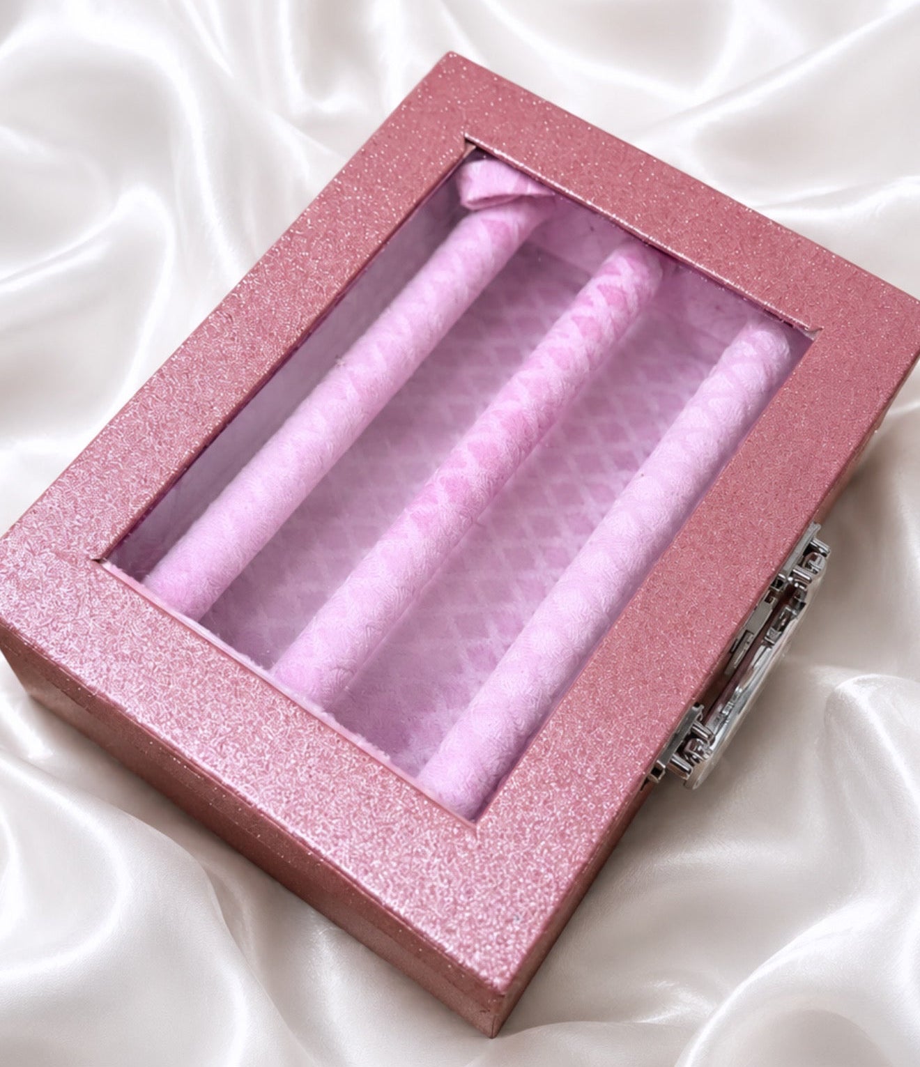 Pink Sparkly 3 Rod Bangle Box