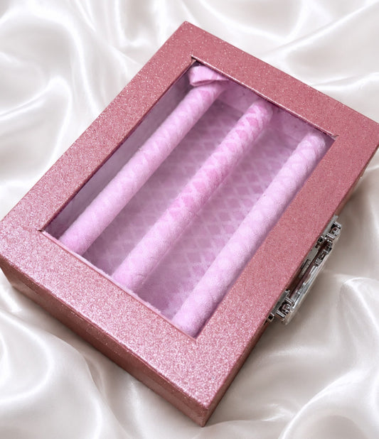Pink Sparkly 3 Rod Bangle Box