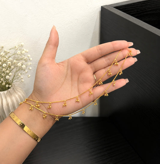 Alia Gold Plated Anklets-Pair