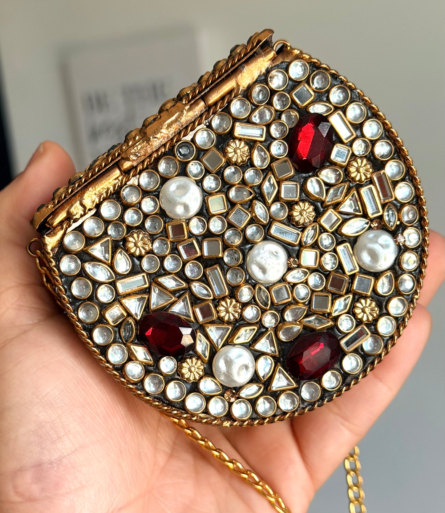 Naina Turkish Style Mini Kundan Clutch