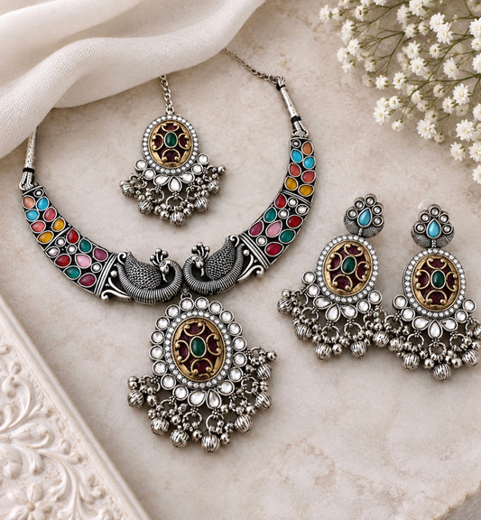 Rashmi Oxidized Necklace Set