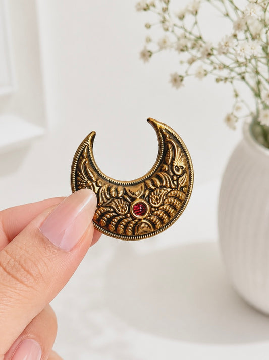 Punjabi Style Jadau Hair Clip-Single Piece