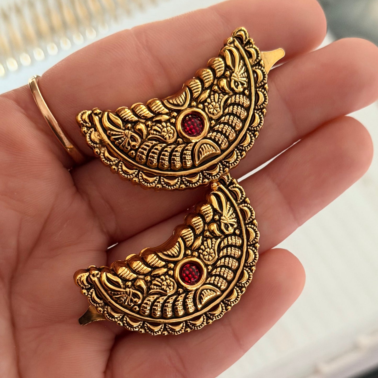 Jas Gold Plated Hair Pins
