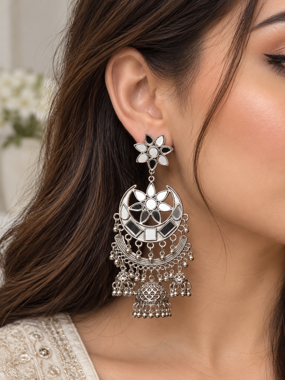 Aarohi Oxidized Earrings