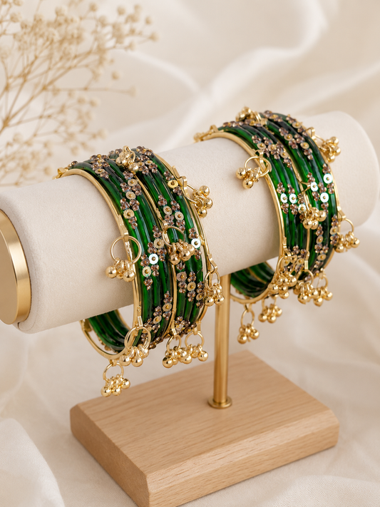 Mina Glass Bangle Set