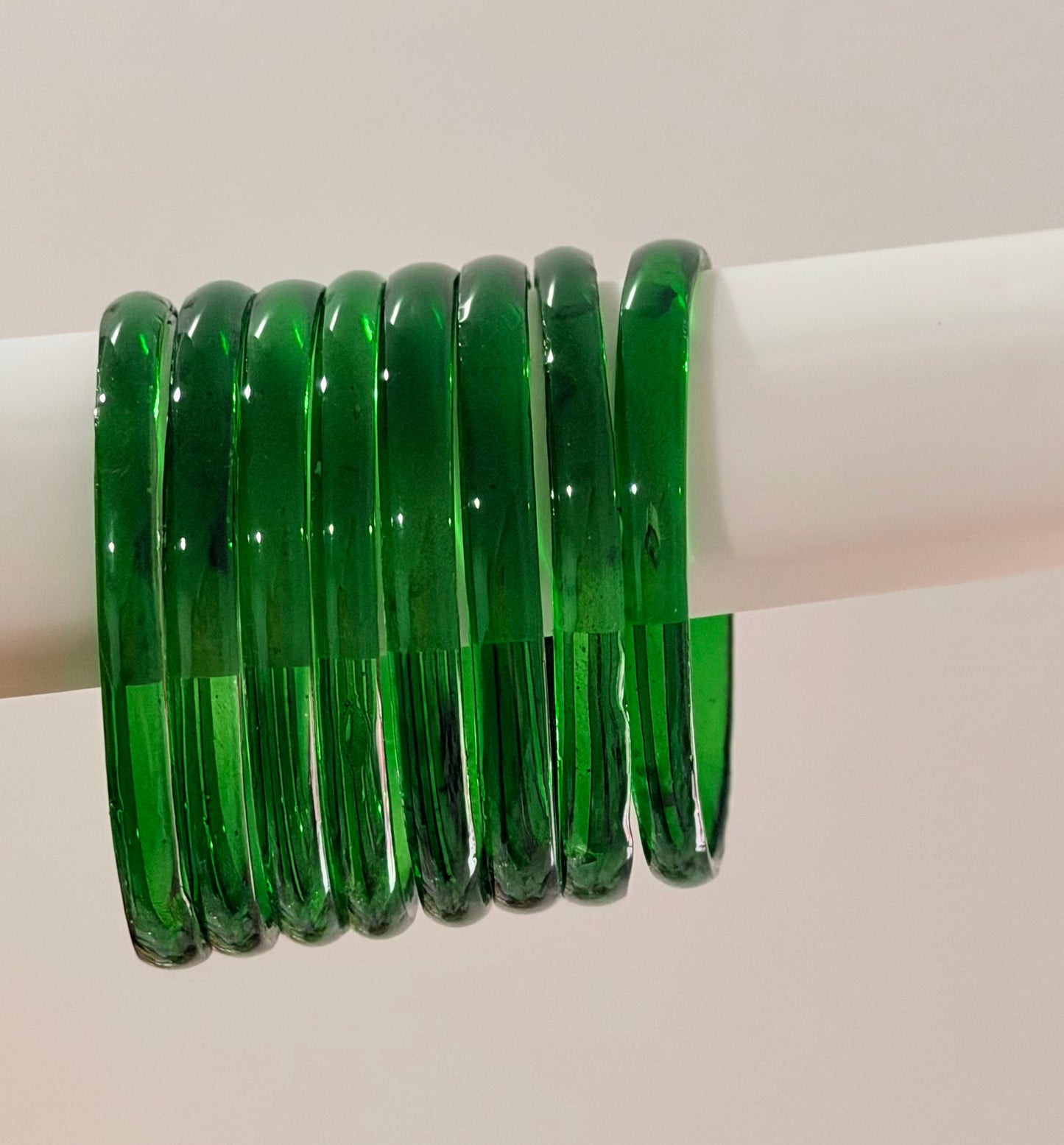 Sophia Glossy Glass Bangle Set