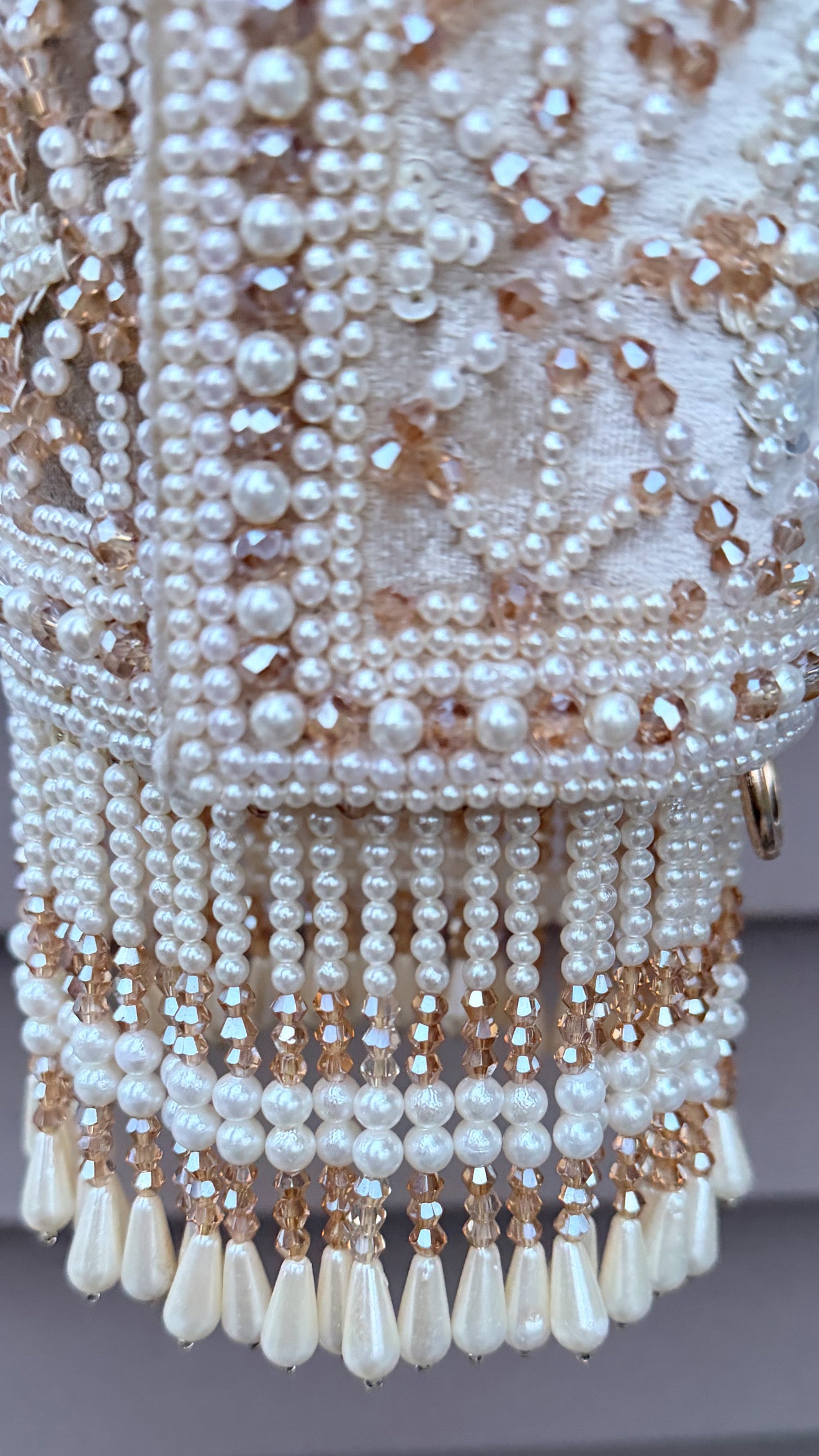Nia Premiun Quality Pearl Work Handbag