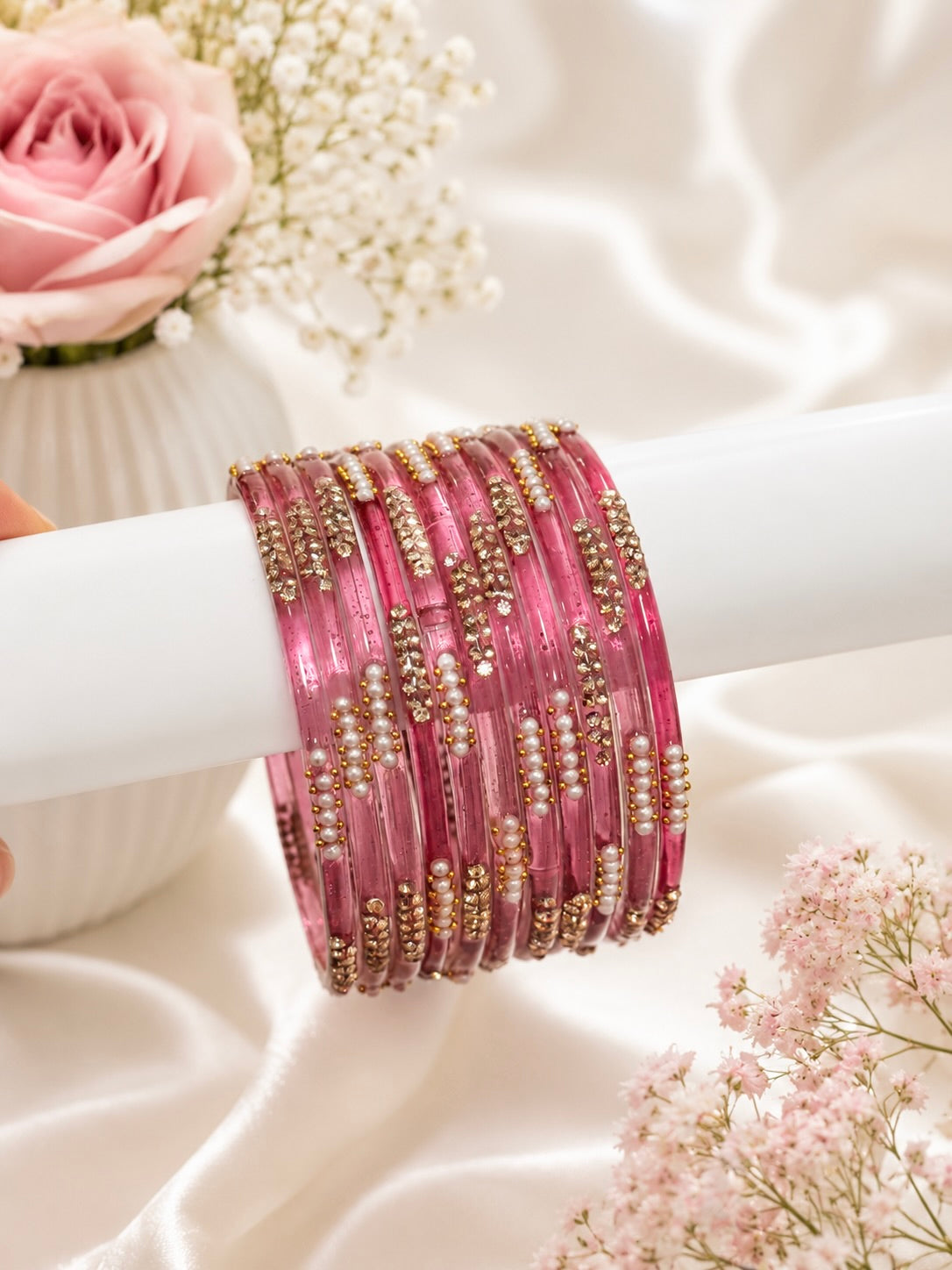 Mahi Pearl Bangle Set