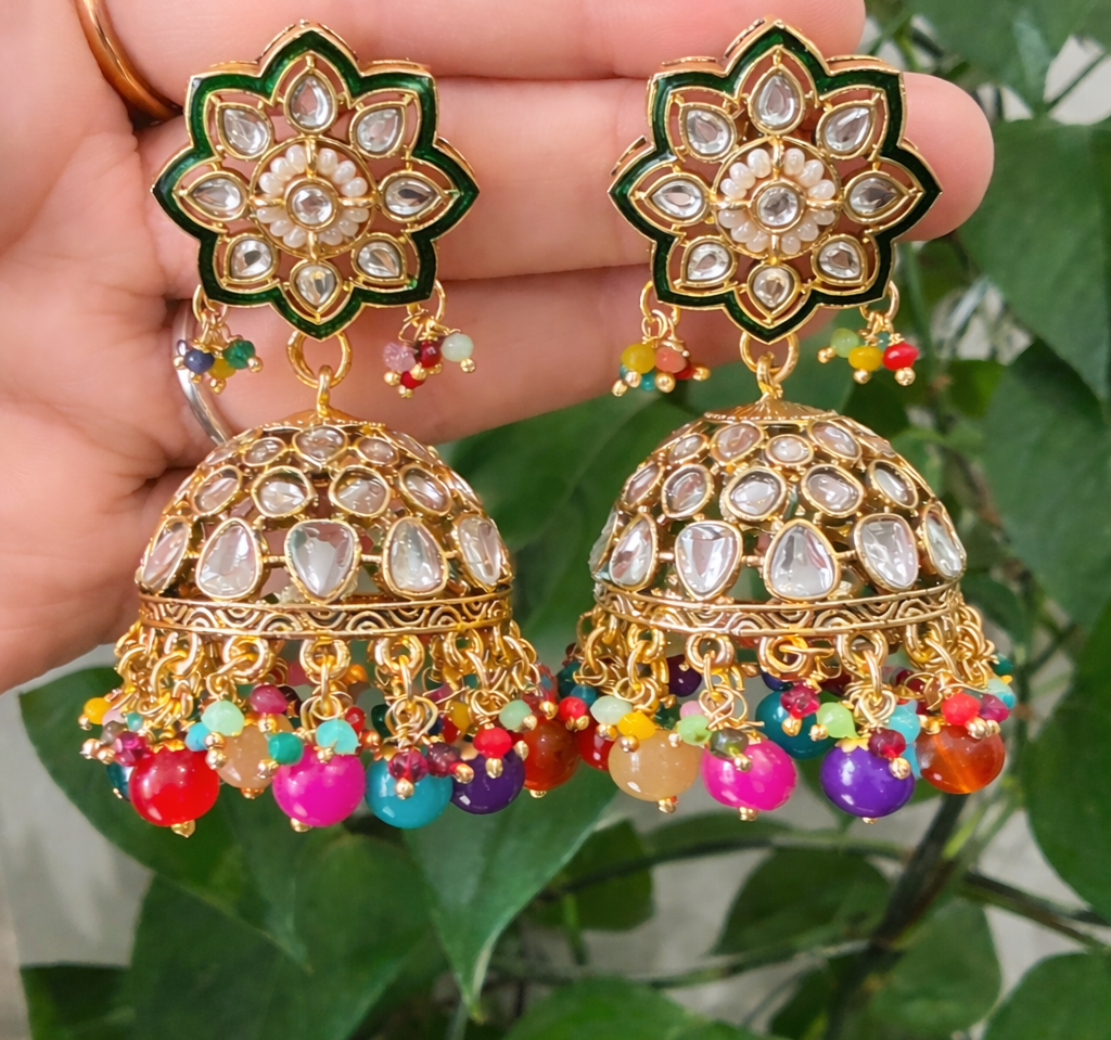 Aarohi Meenakari Jhumkis