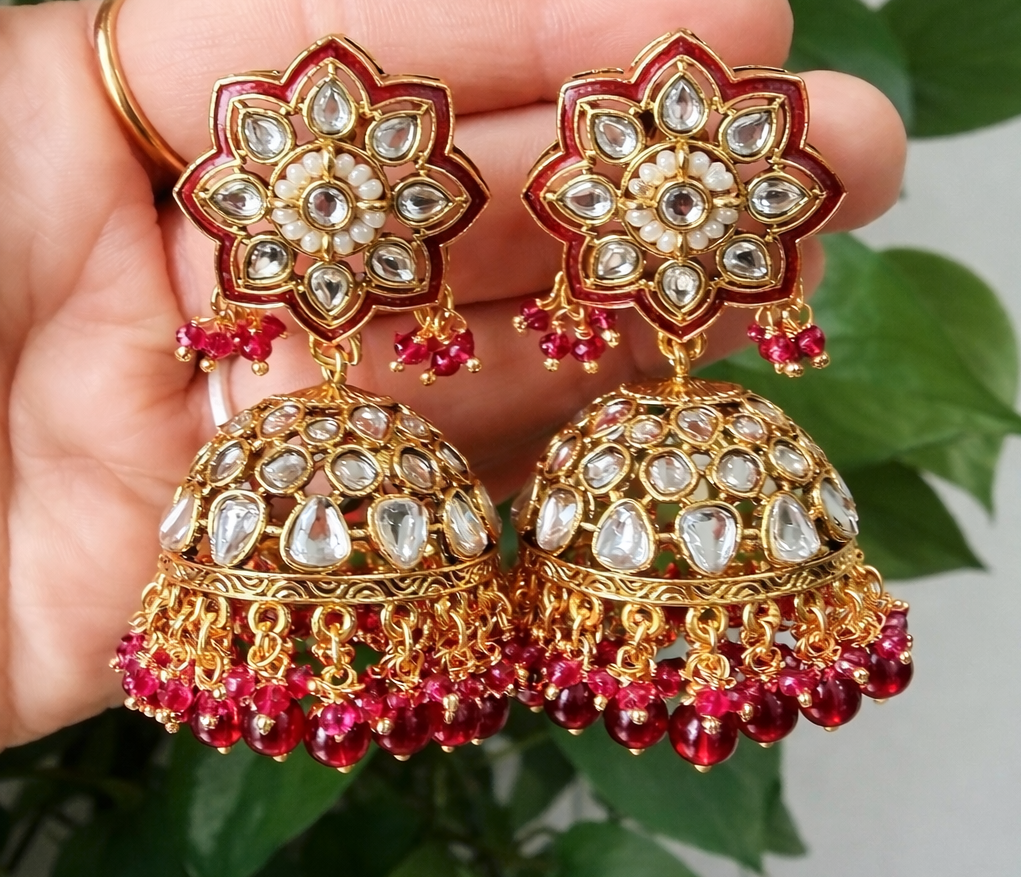 Aarohi Meenakari Jhumkis