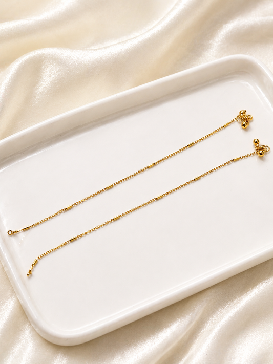 Sophia Plain Gold Plated Anklets