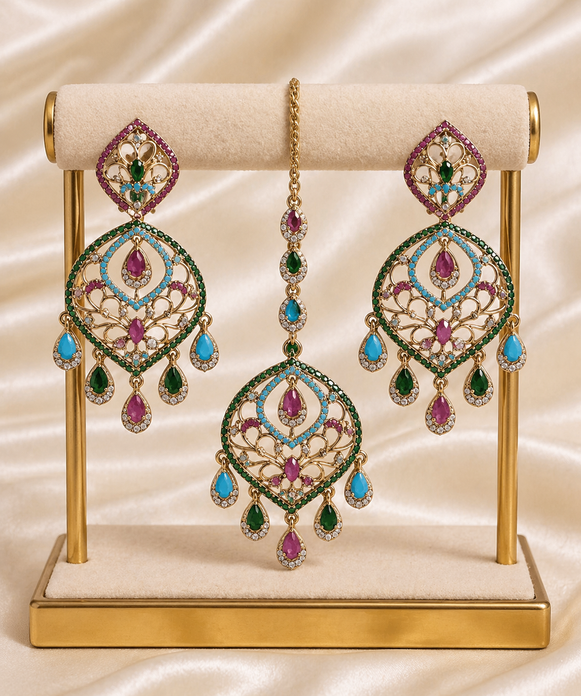 Mahnoor  Earrings & Tikka Set (Copy)