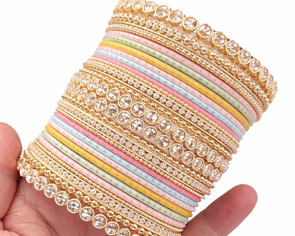Nilab Pastel Bangle Set
