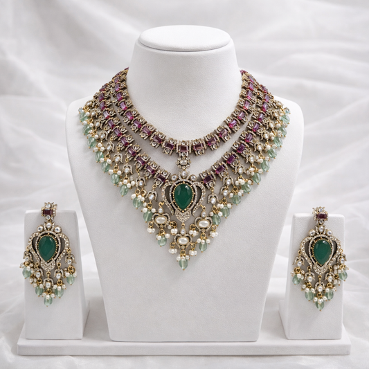 Madhuri Heavy Semi Bridal Necklace Set