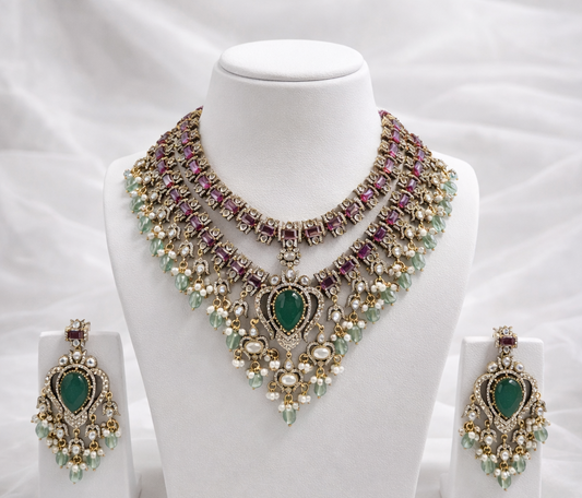 Madhuri Heavy Semi Bridal Necklace Set