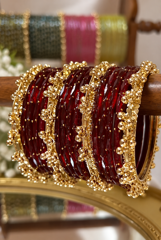 Rashmi Raindrop Bangle Set with Kashmiri Style Bangles