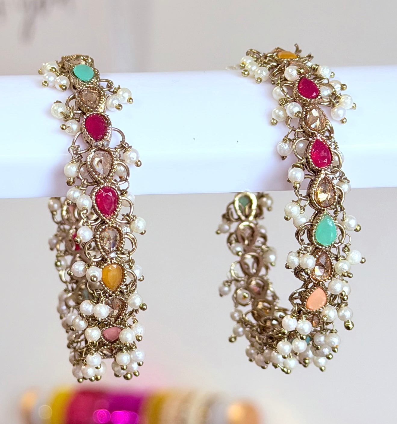 Amira Multi Colored Bangle Set-Set of Two