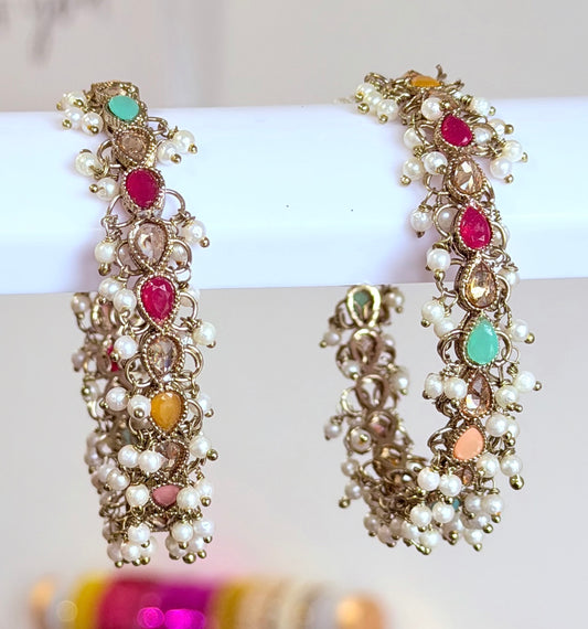 Amira Multi Colored Bangle Set-Set of Two